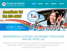 Tablet Screenshot of escuelavialdeloeste.com